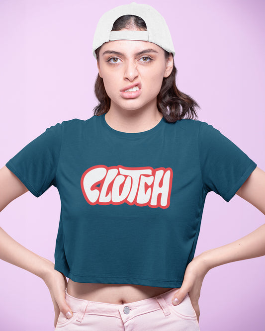 CLUTCH: NAVY BLUE CROP TOP