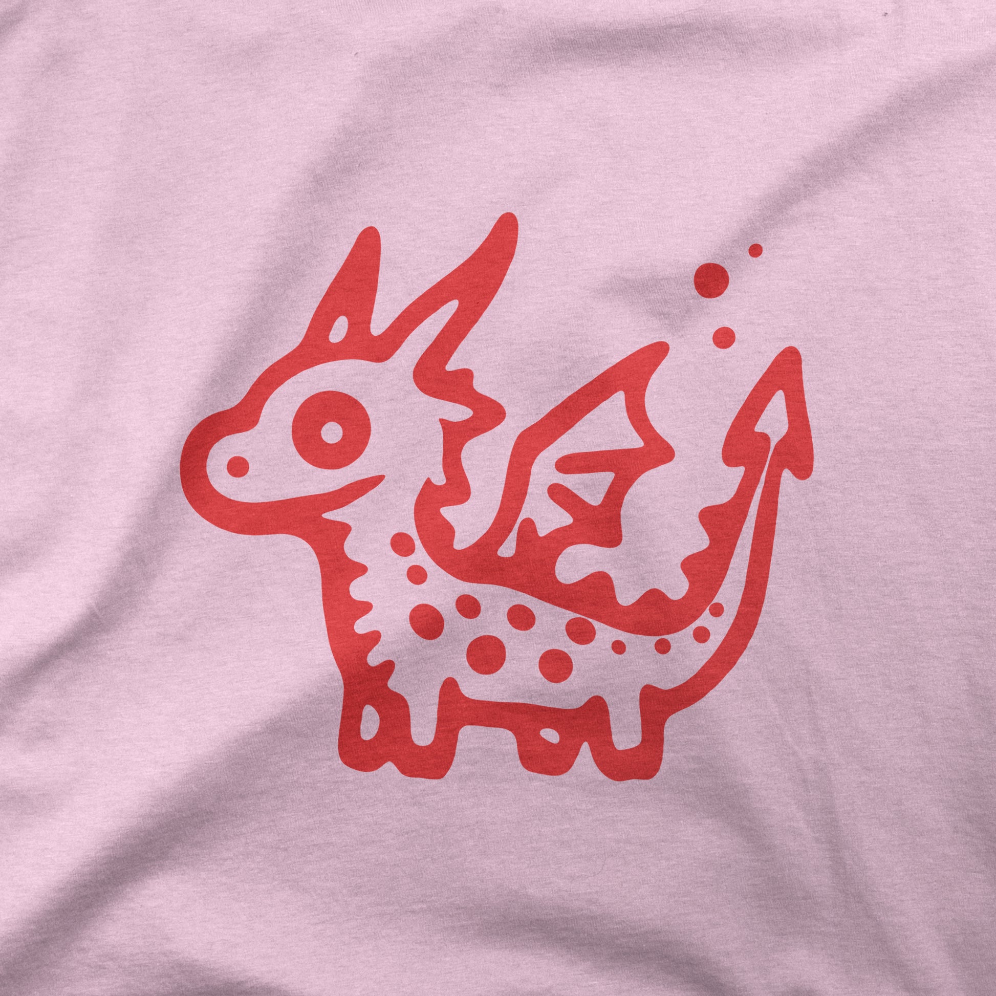 dragon-light-pink-round-neck-t-shirt