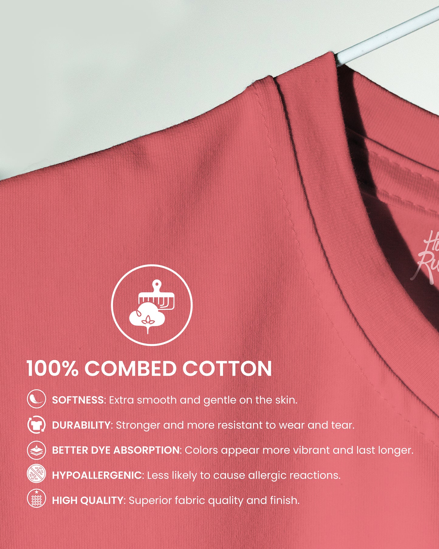 SOLID PLAIN DUSTY ROSE OVERSIZED T-SHIRT FOR MEN