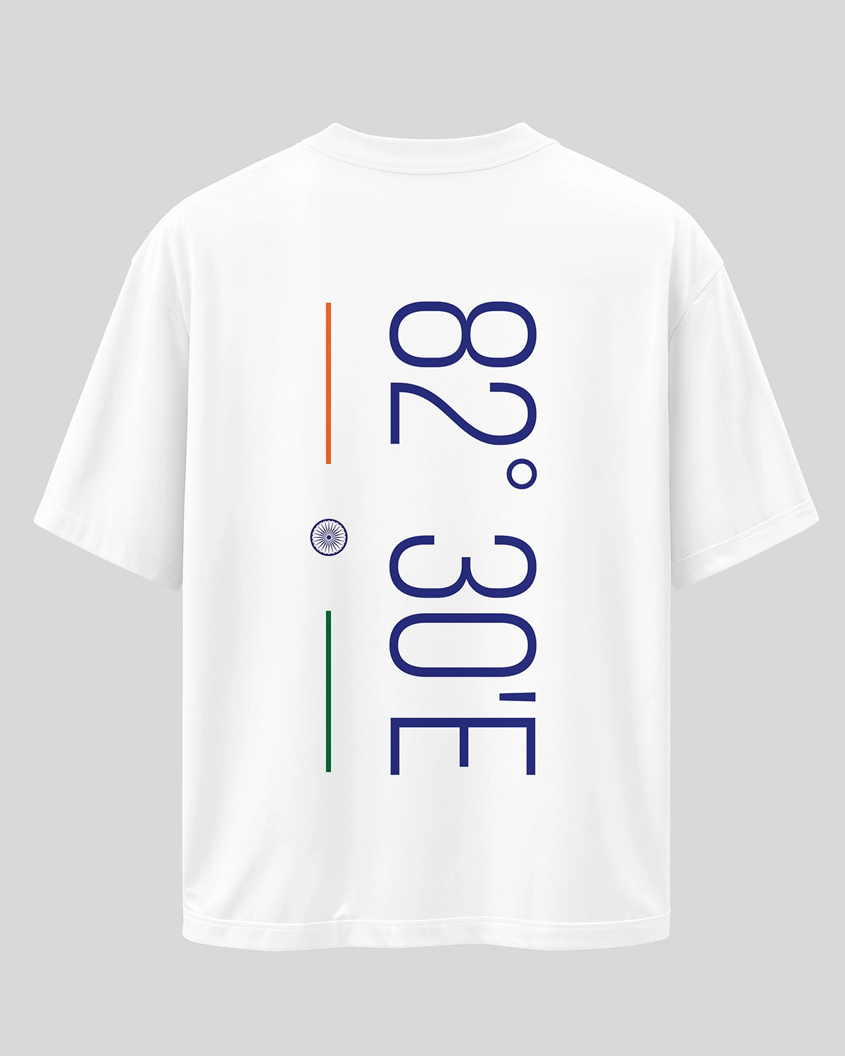 PROUD INDIAN: White Oversized T-Shirt for Men