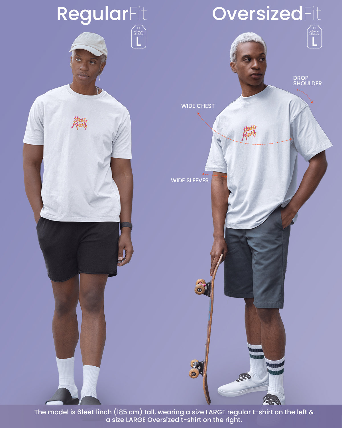 STRONGER: BLACK OVERSIZED T-SHIRT FOR MEN