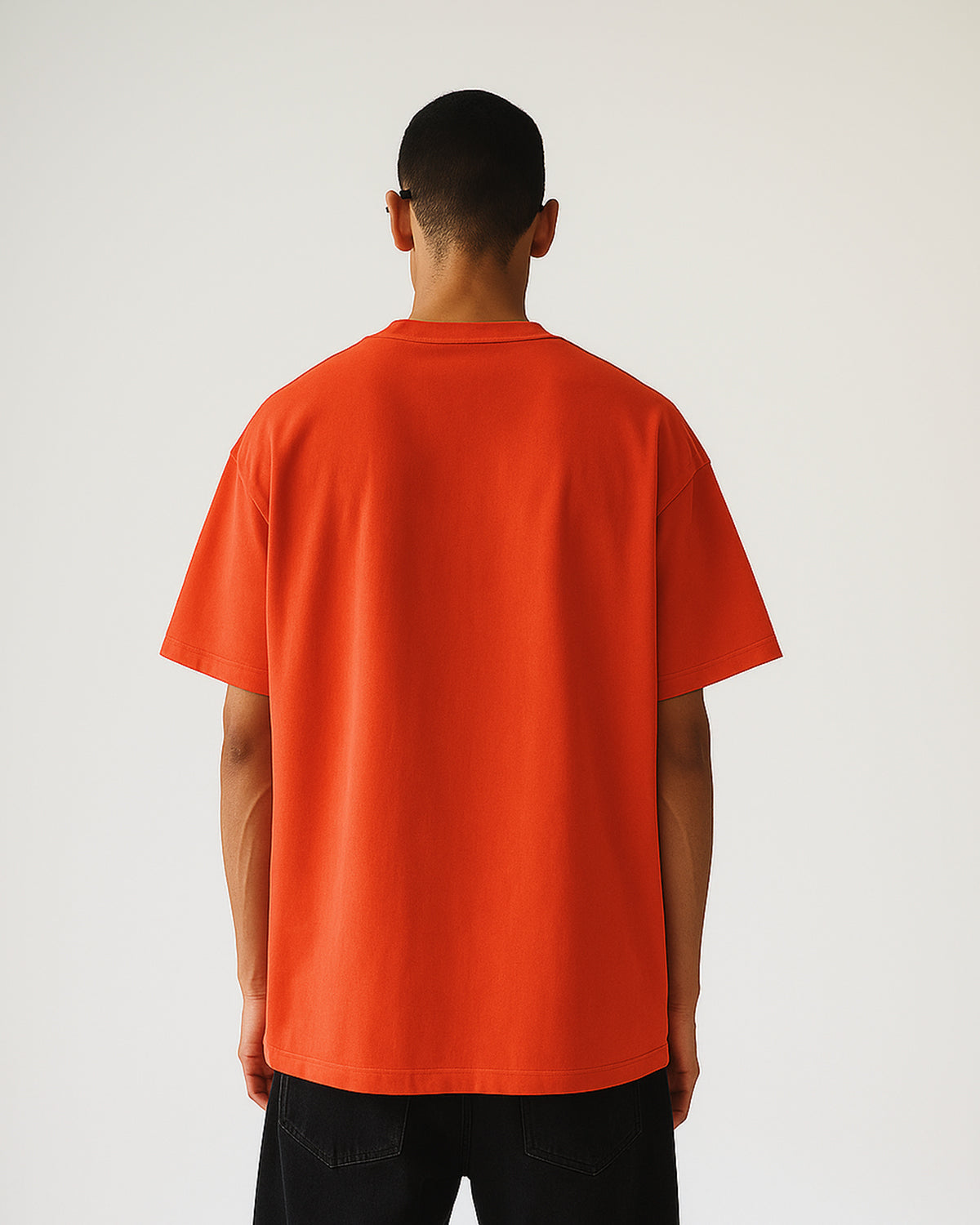 SOLID PLAIN: BRICK RED PREMIUM OVERSIZED T-SHIRT