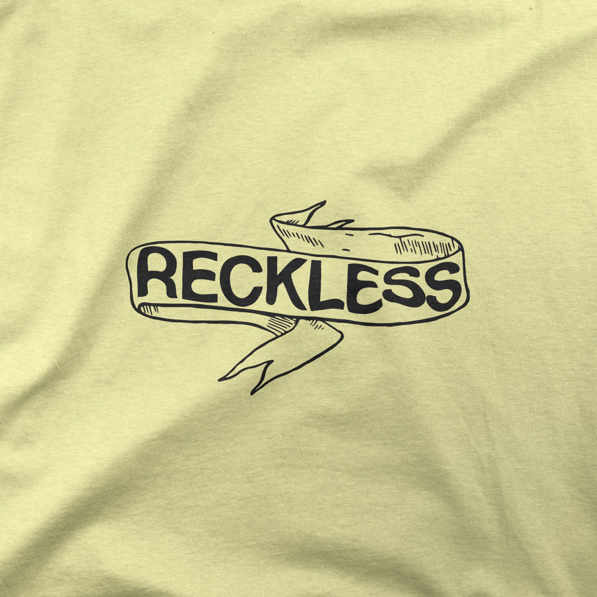 reckless-butter-yellow-round-neck-t-shirt
