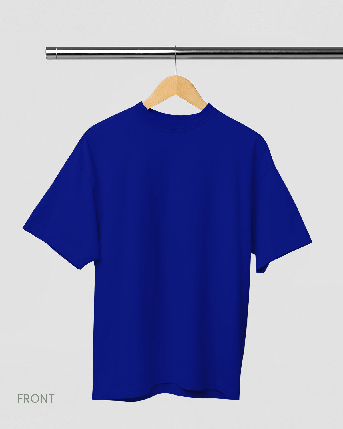 SOLID PLAIN: ROYAL BLUE OVERSIZED T-SHIRT FOR MEN