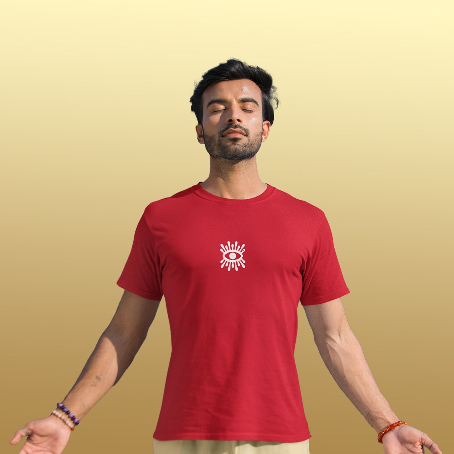 watch-out-red-round-neck-t-shirt