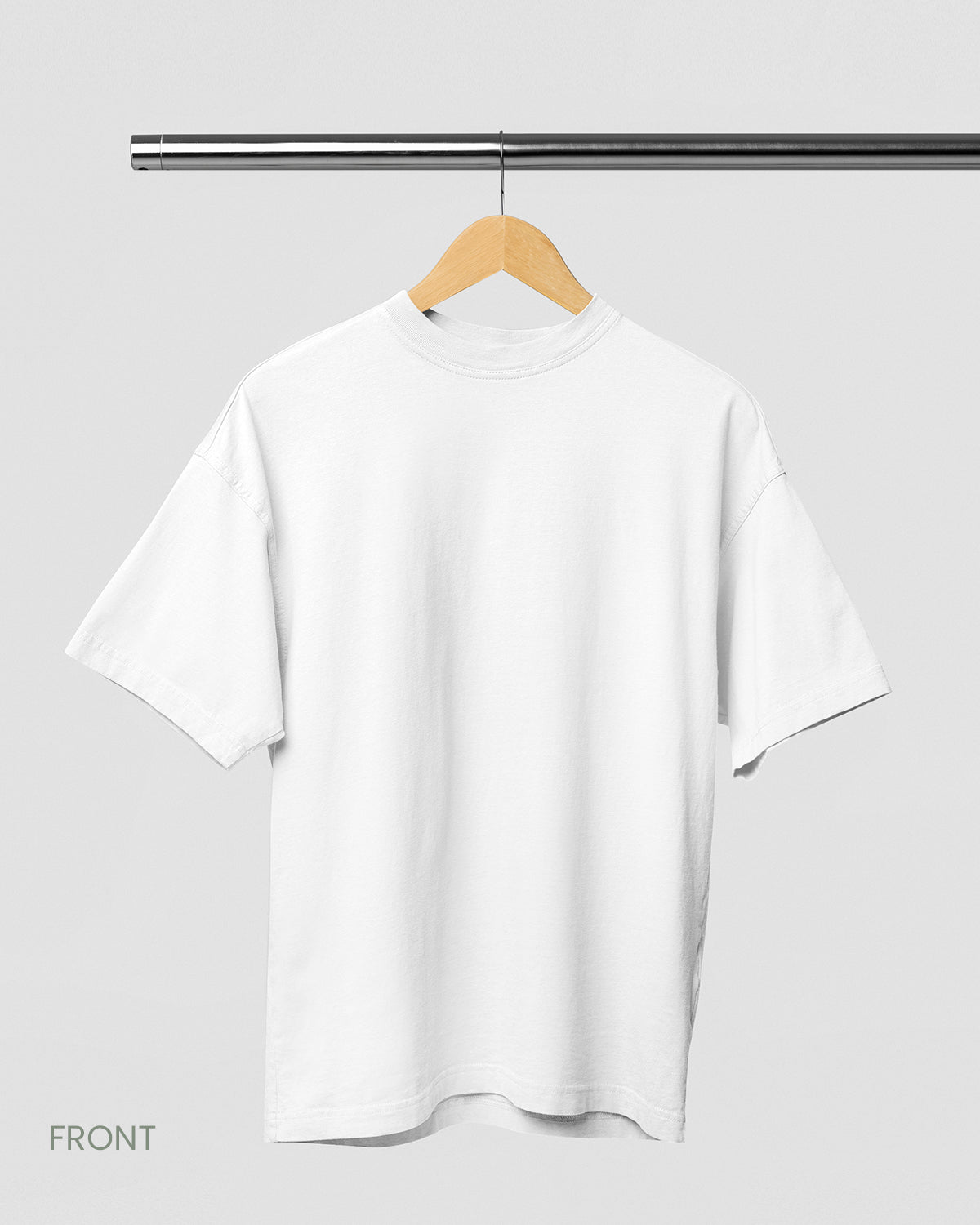 SOLID PLAIN: WHITE PREMIUM OVERSIZED T-SHIRT FOR MEN