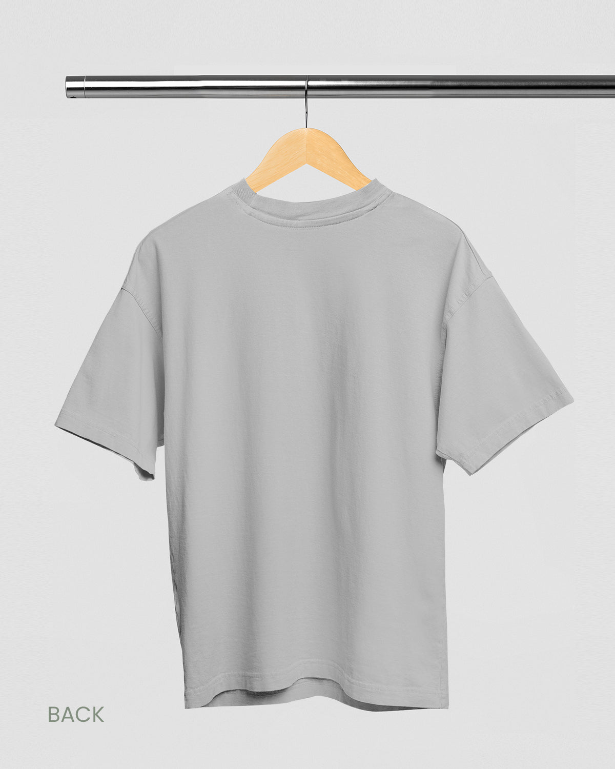 SOLID PLAIN: GHOST GREY PREMIUM OVERSIZED T-SHIRT