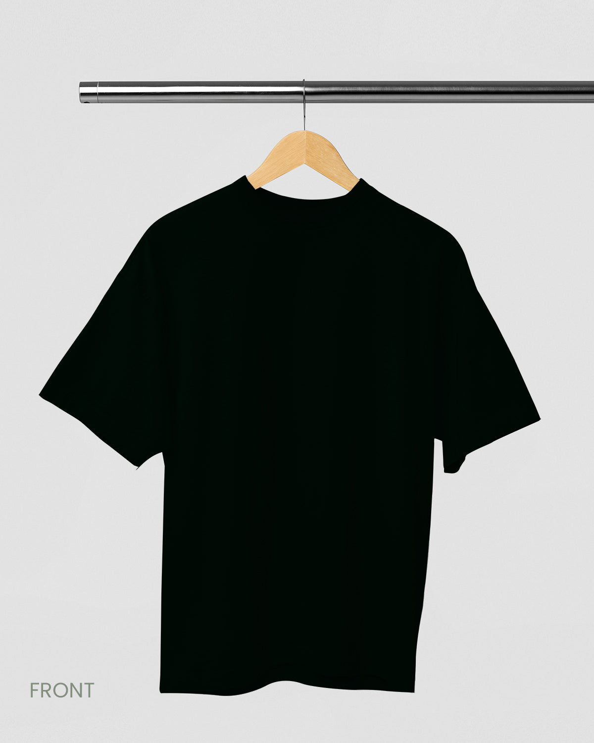 SOLID PLAIN: BOTTLE GREEN OVERSIZED T-SHIRT