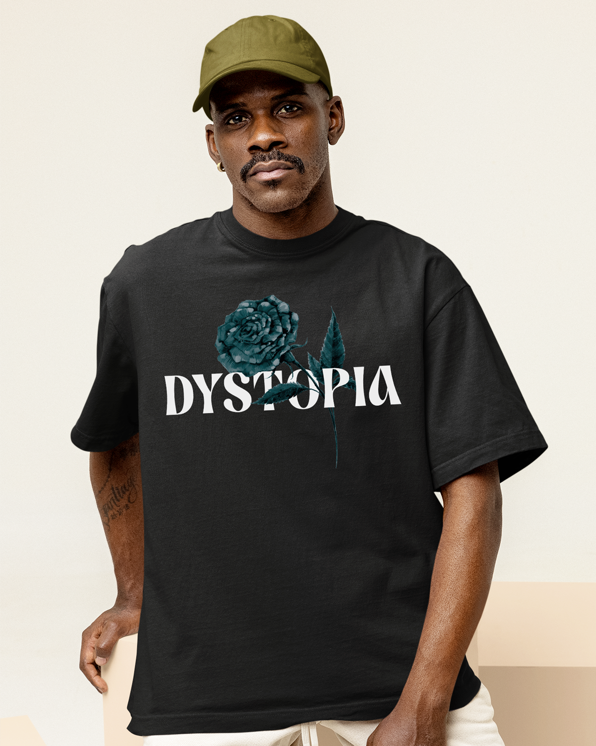 DYSTOPIA: BLACK OVERSIZED T-SHIRT