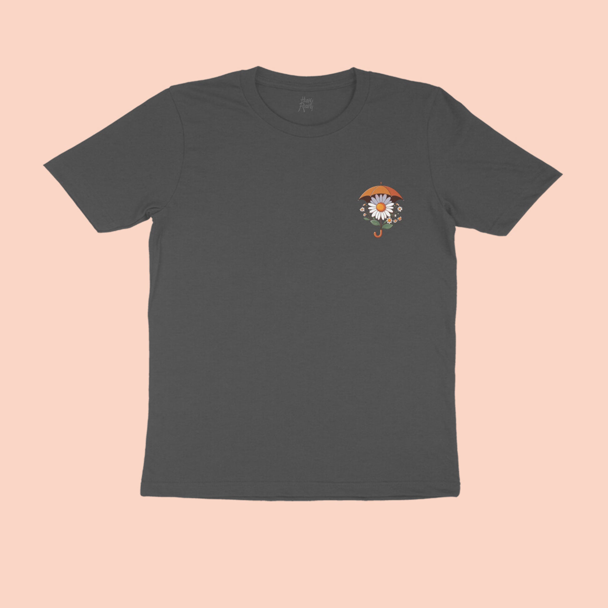 daisies-charcoal-grey-round-neck-t-shirt