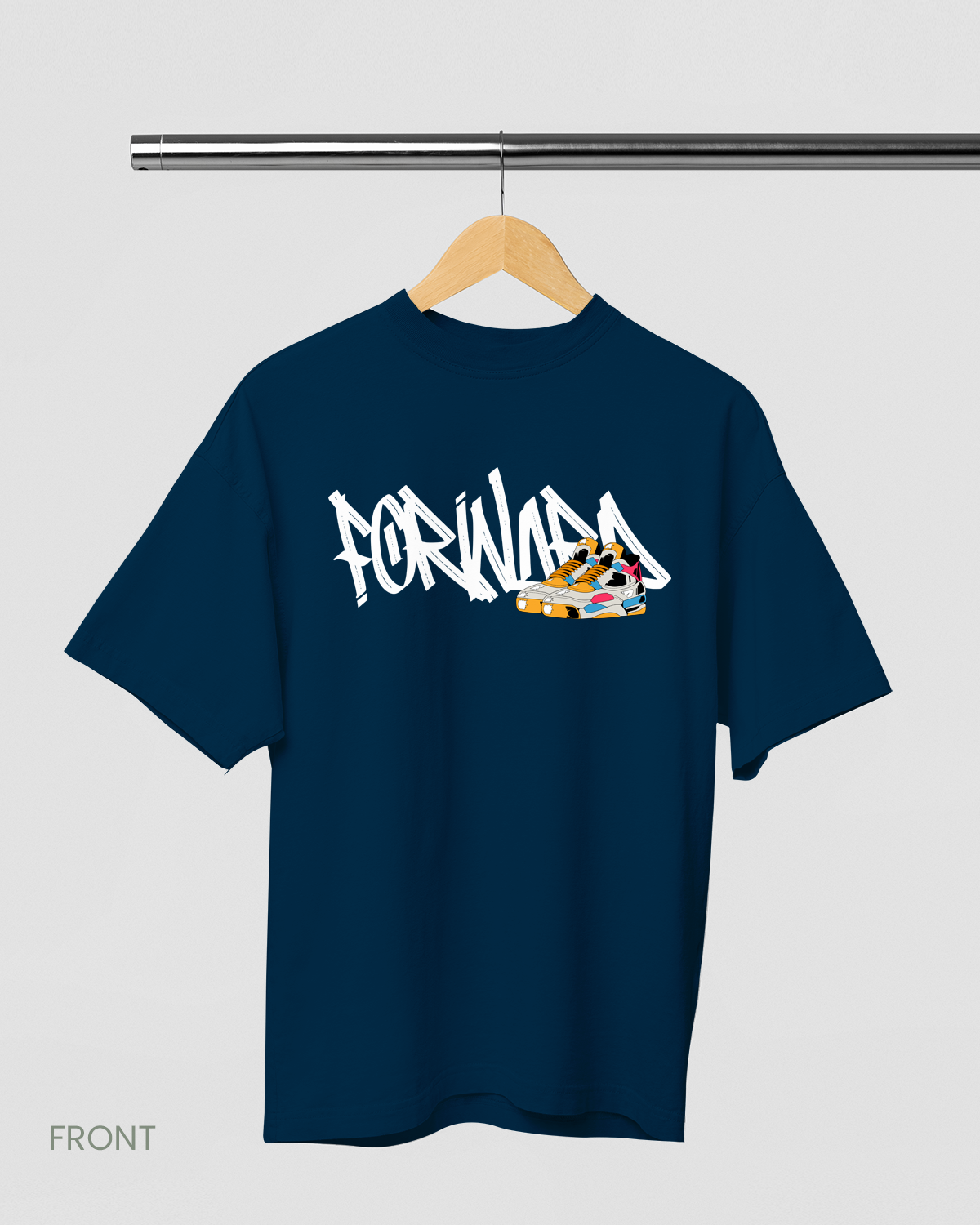 FORWARD: NAVY BLUE OVERSIZED T-SHIRT