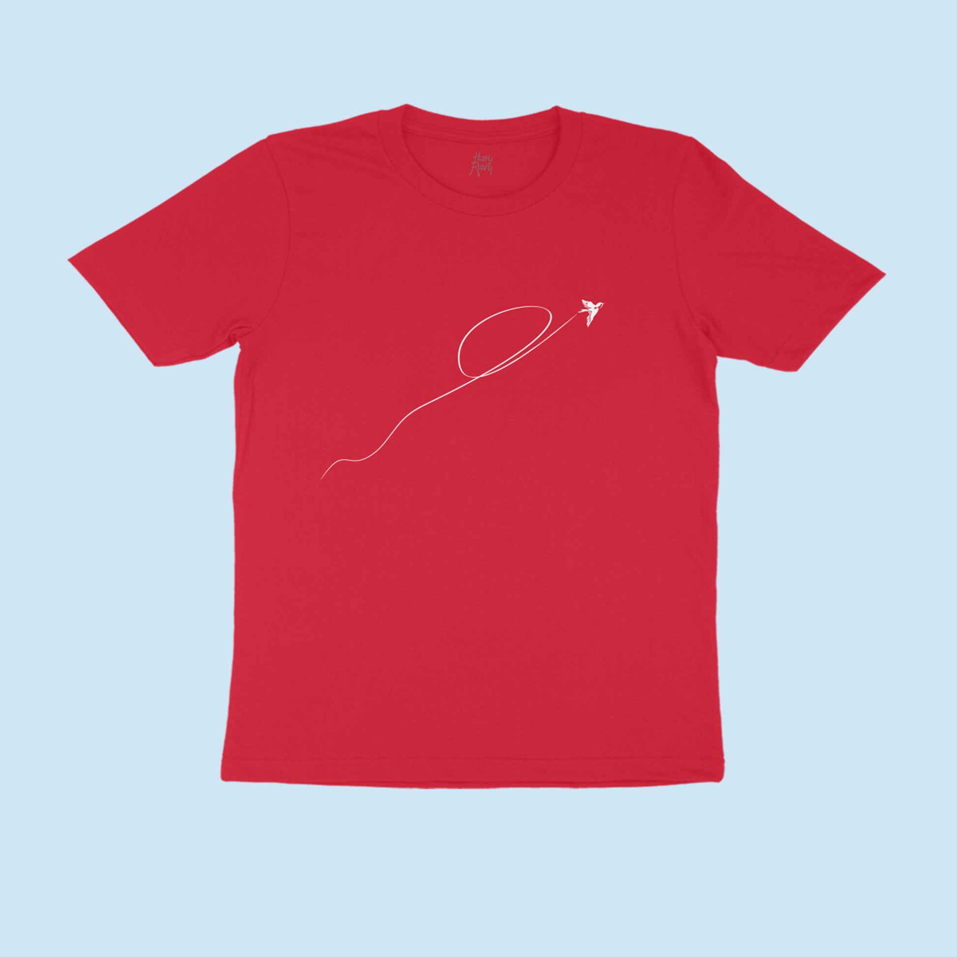 flight-red-round-neck-men-t-shirt