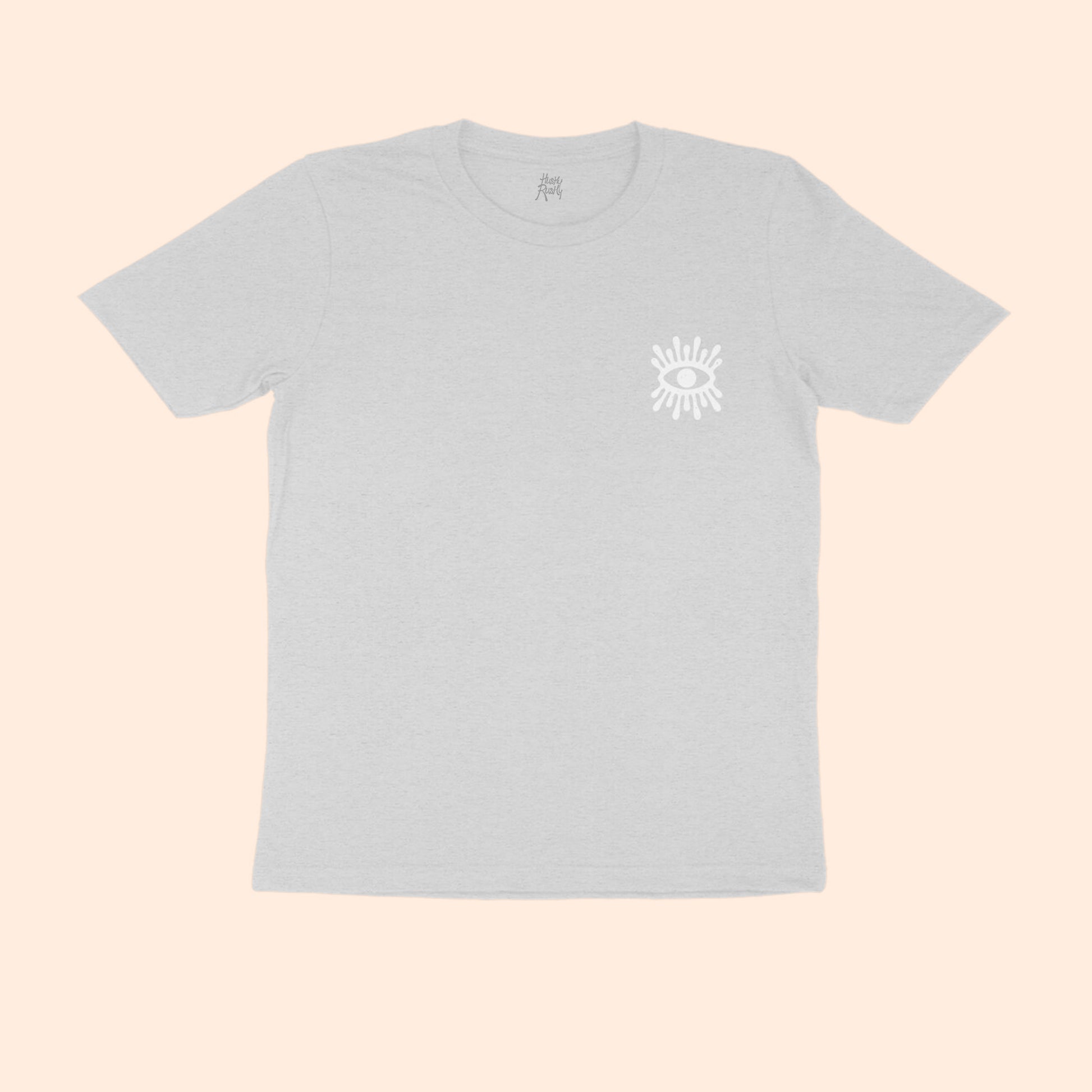 watch-out-melange-grey-round-neck-t-shirt
