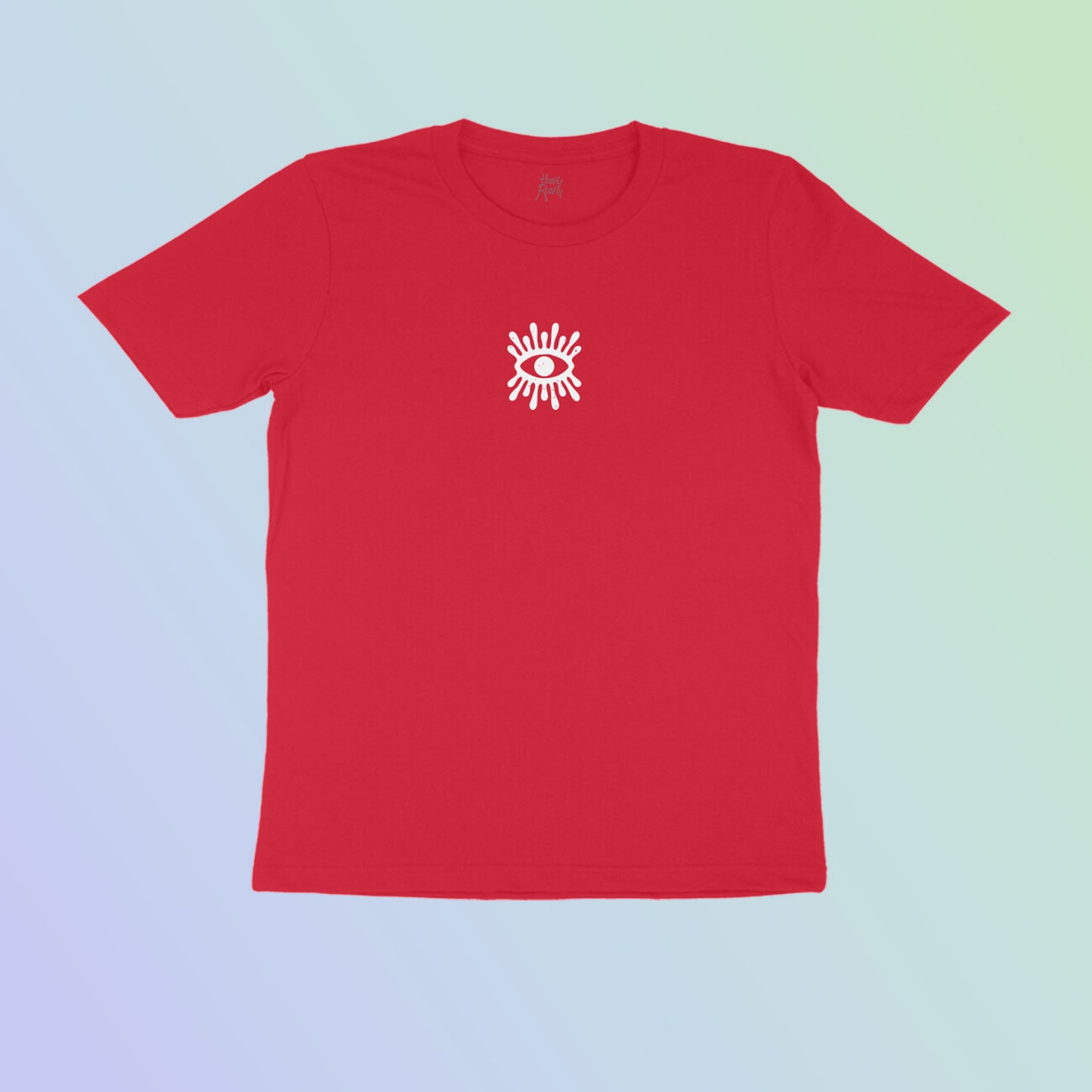 watch-out-red-round-neck-t-shirt