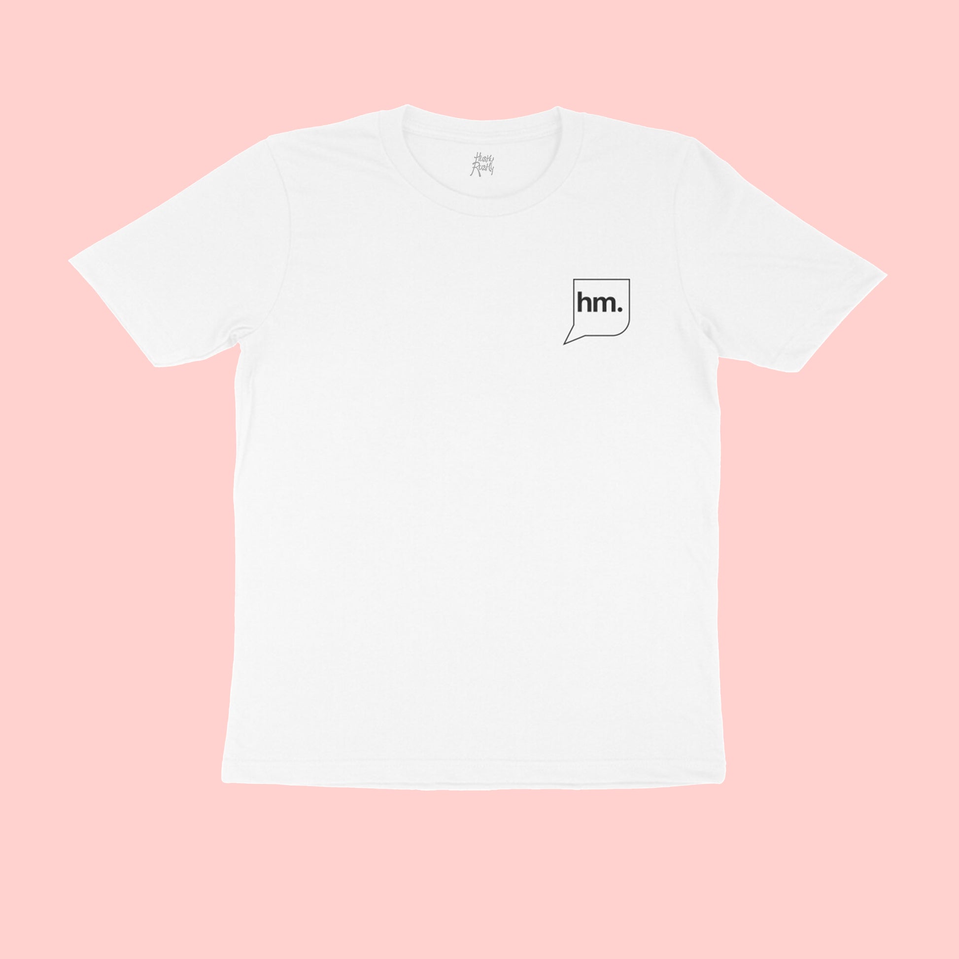 hmm-white-round-neck-t-shirt