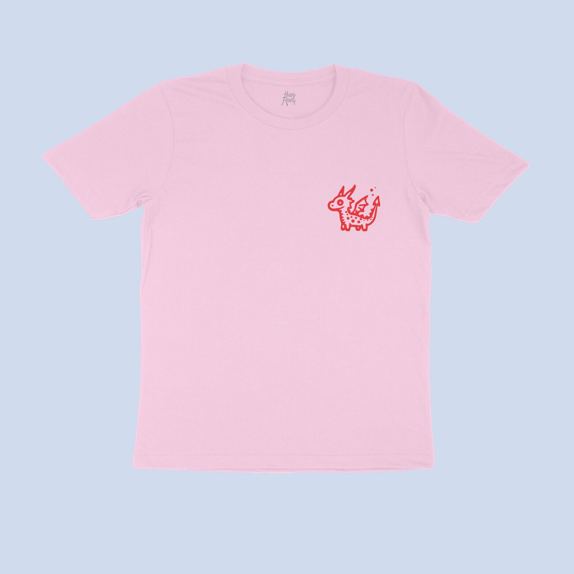 dragon-light-pink-round-neck-t-shirt