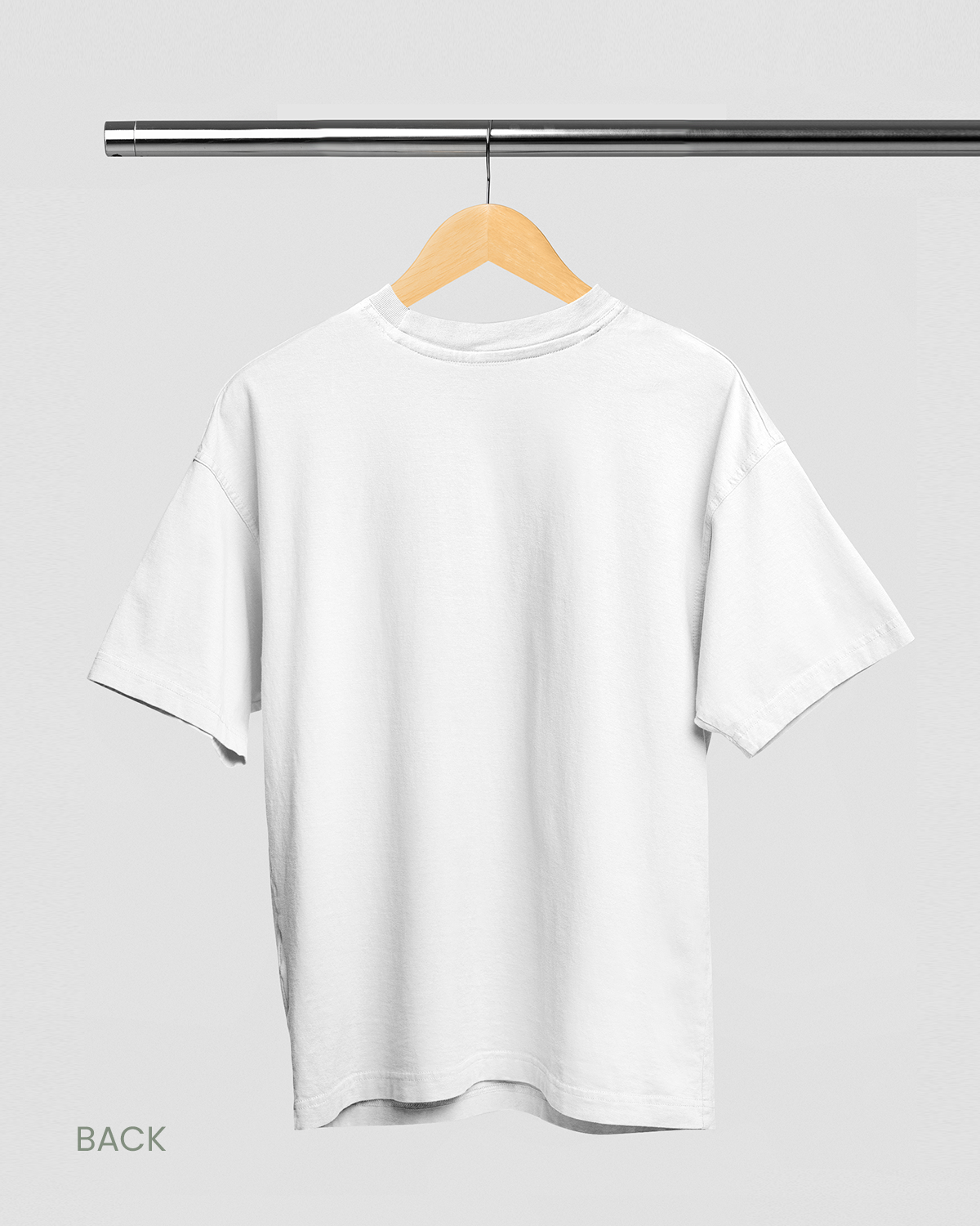 HEAT: WHITE OVERSIZED MEN'S T-SHIRT