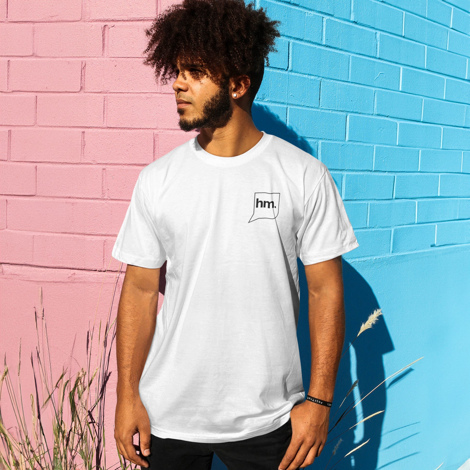 hmm-white-round-neck-t-shirt