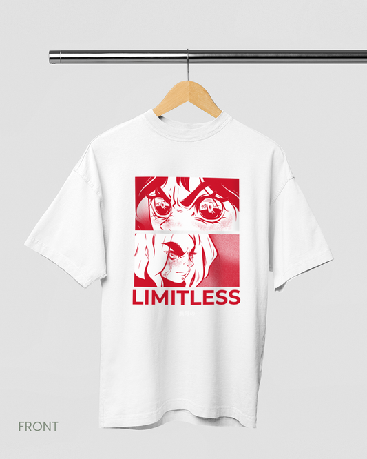 LIMITLESS: WHITE OVERSIZED T-SHIRT