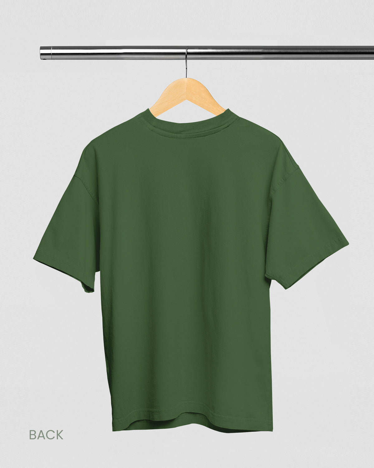 SOLID PLAIN: MILITARY GREEN PREMIUM OVERSIZED T-SHIRT
