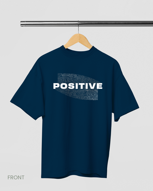POSITIVE: NAVY BLUE OVERSIZED T-SHIRT