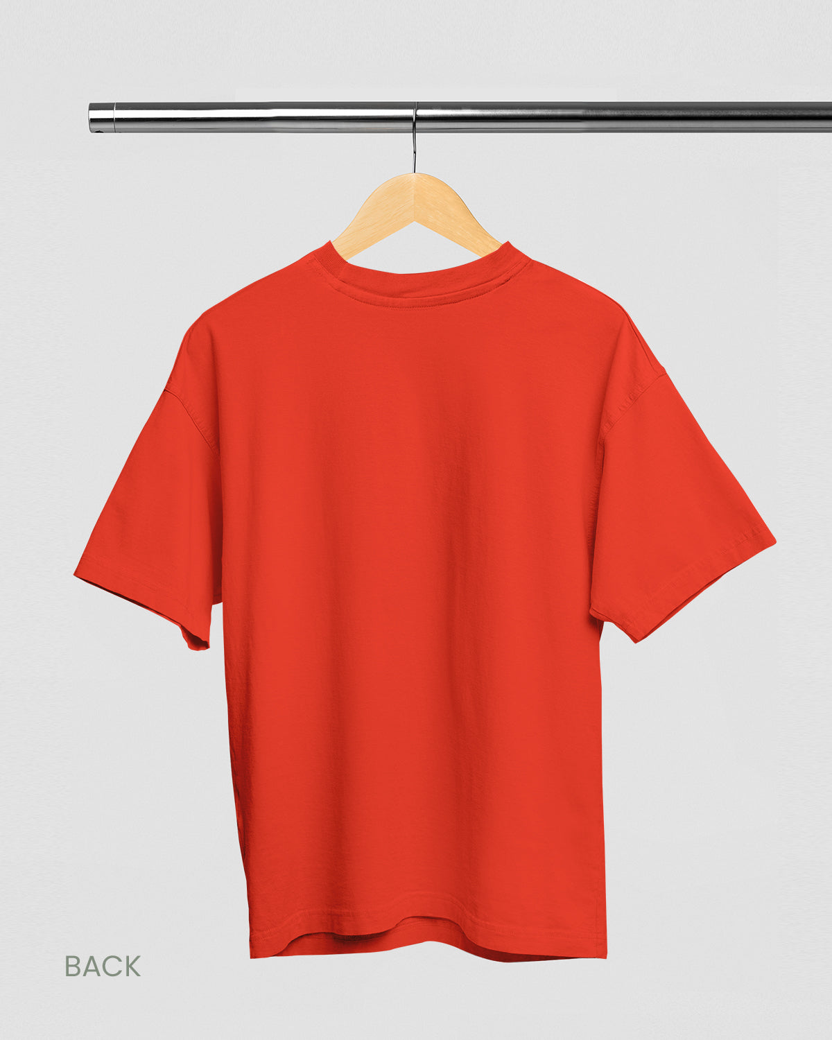 SOLID PLAIN: BRICK RED PREMIUM OVERSIZED T-SHIRT