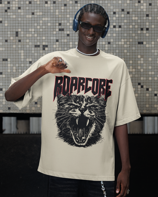 ROARCORE: Off White Oversized T-Shirt