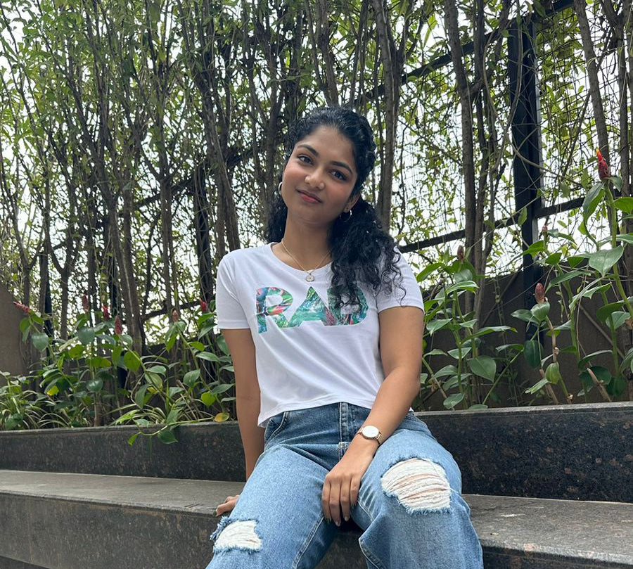 Young Indian Girl wearing a Hushy Rushy cropped top