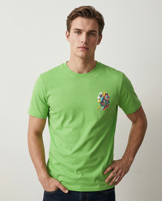ROBOCOP: LIRIL GREEN ROUND NECK T-SHIRT