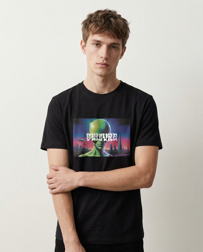 SEIZURE: BLACK ROUND NECK T-SHIRT