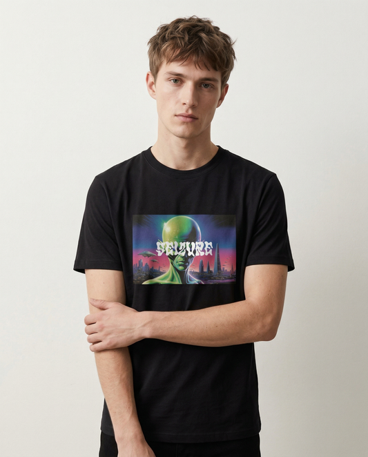 SEIZURE: BLACK ROUND NECK T-SHIRT