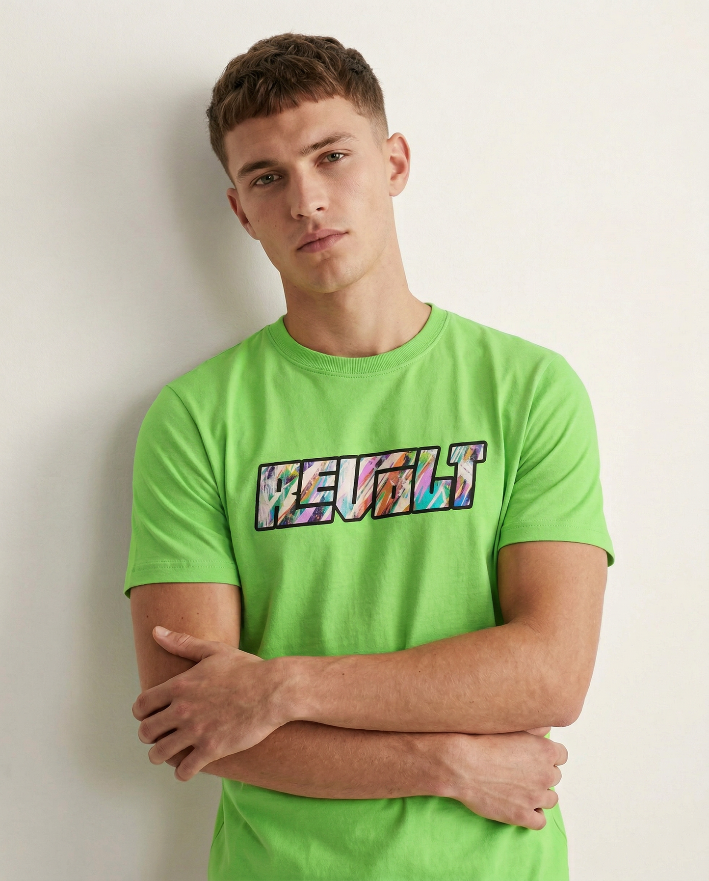 REVOLT: GREEN ROUND NECK T-SHIRT