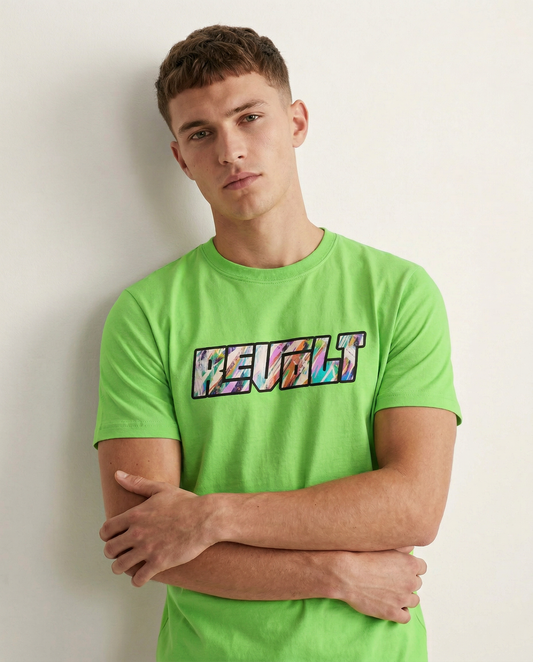 REVOLT: GREEN ROUND NECK T-SHIRT