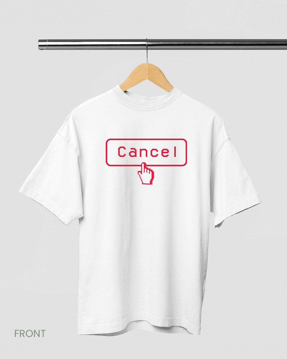 CANCEL: White Oversized T-Shirt for Men