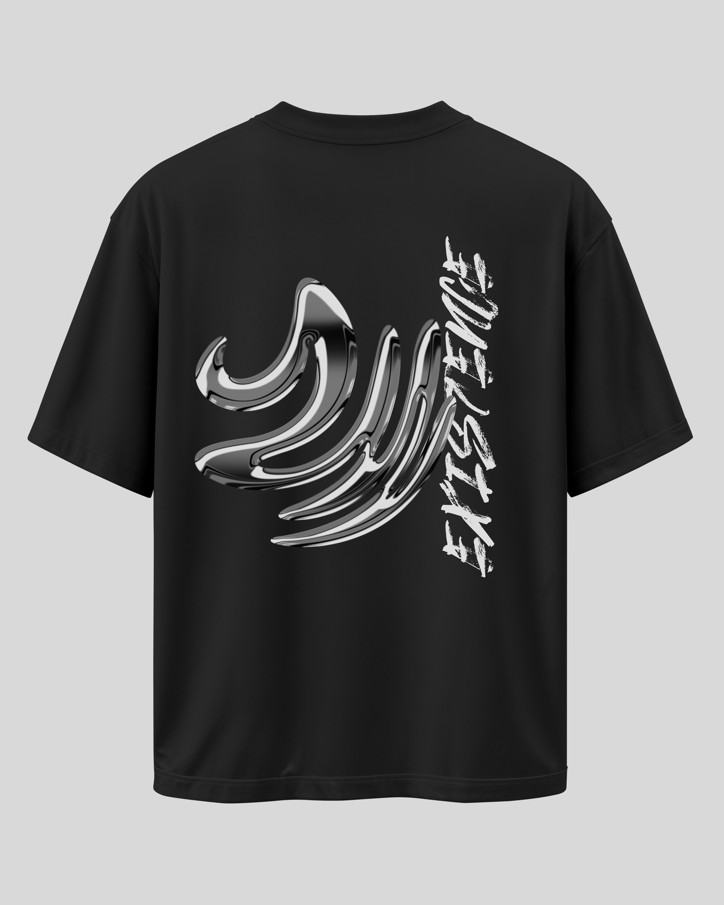 Black Printed Oversized T-Shirted