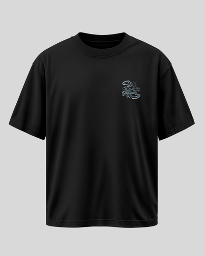 Black Printed Oversized T-Shirted