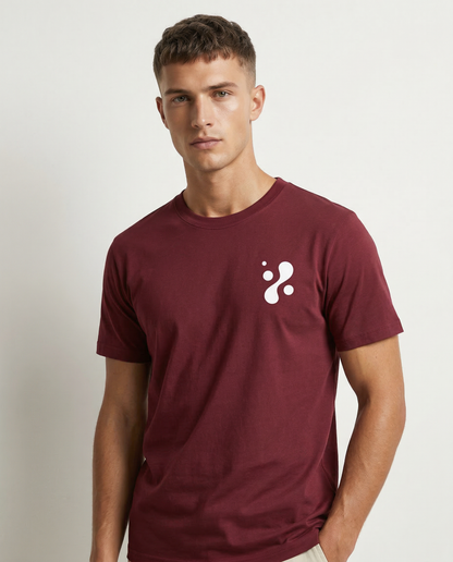 WIGGLE: MAROON ROUND NECK T-SHIRT