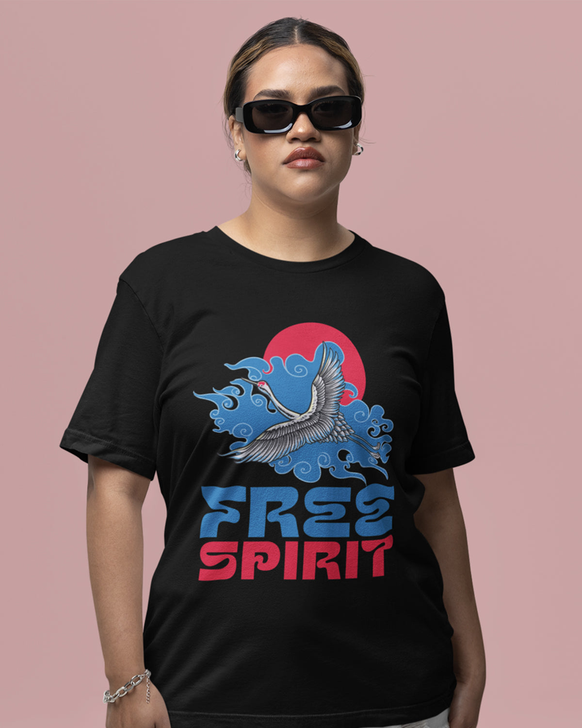 free-spirit-black-unisex-oversized-tshirt