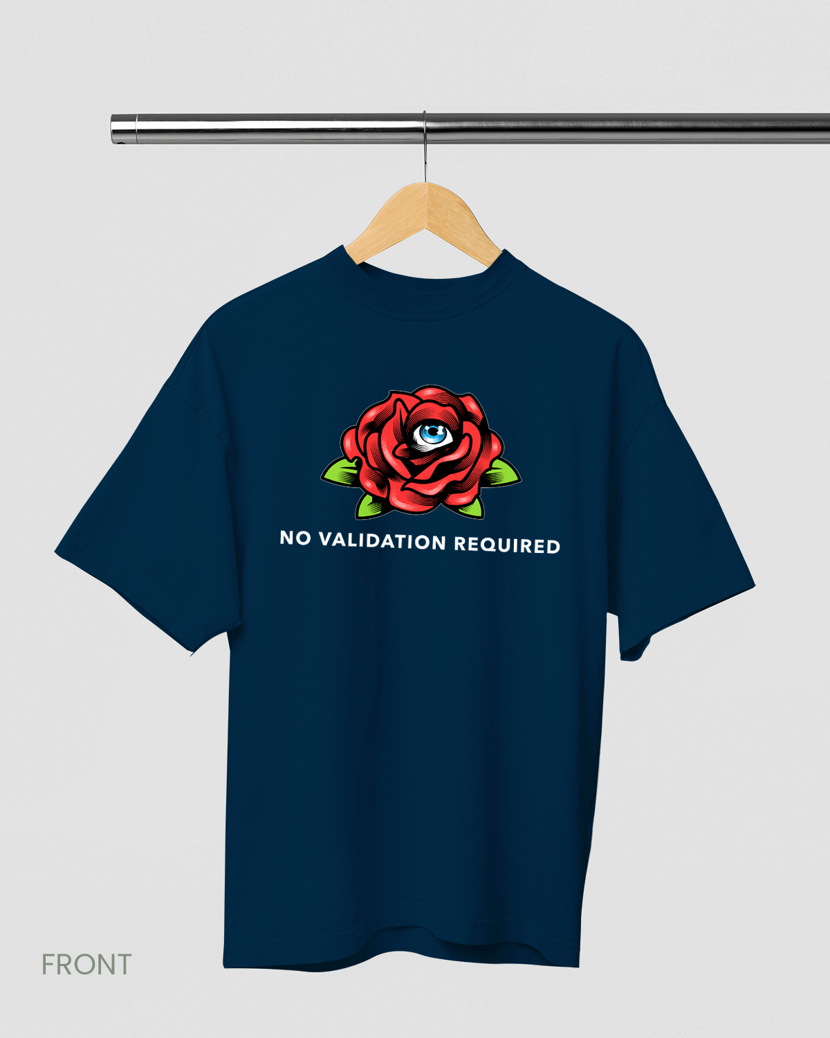 NO VALIDATION REQUIRED: NAVY BLUE OVERSIZED T-SHIRT