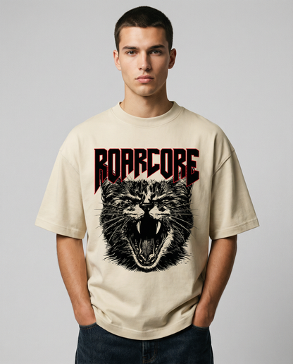 ROARCORE: Off White Oversized T-Shirt