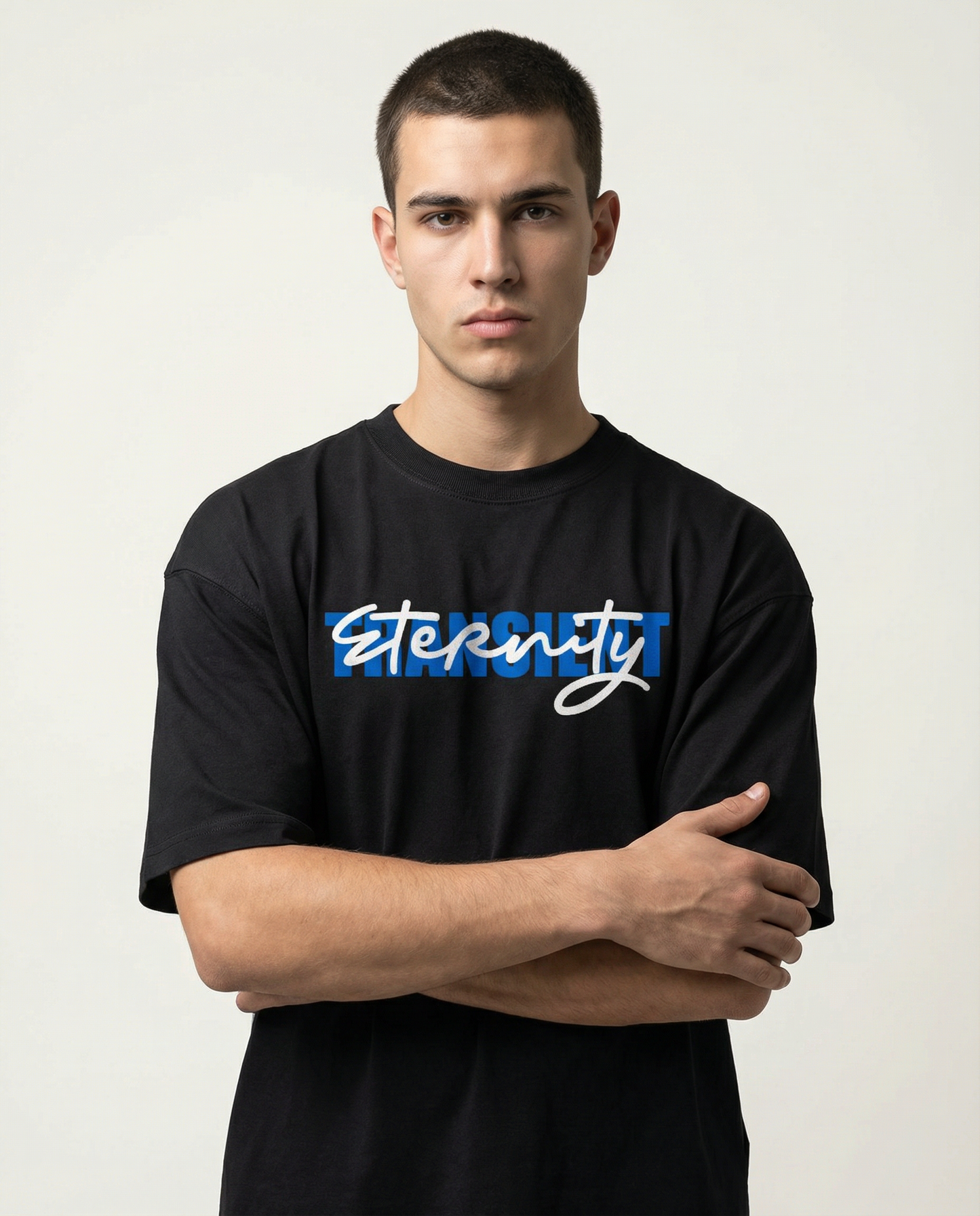 ETERNITY: BLACK MEN'S OVERSIZED T-SHIRT