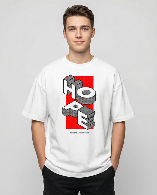 HOPE: WHITE OVERSIZED T-SHIRT