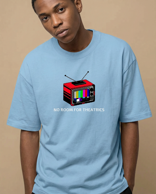 NO THEATRICS: BABY BLUE OVERSIZED T-SHIRT