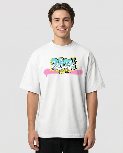 THE REBEL: WHITE OVERSIZED T-SHIRT FOR MEN