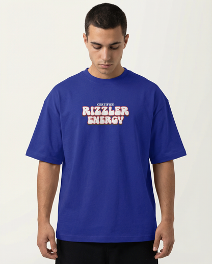 RIZZLER: ROYAL BLUE OVERSIZED T-SHIRT