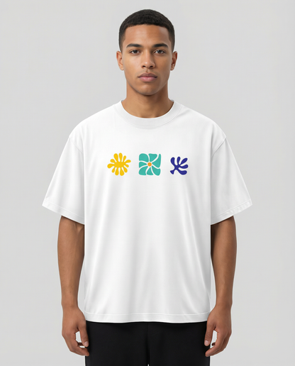 TRIPSS: White Oversized T-Shirt
