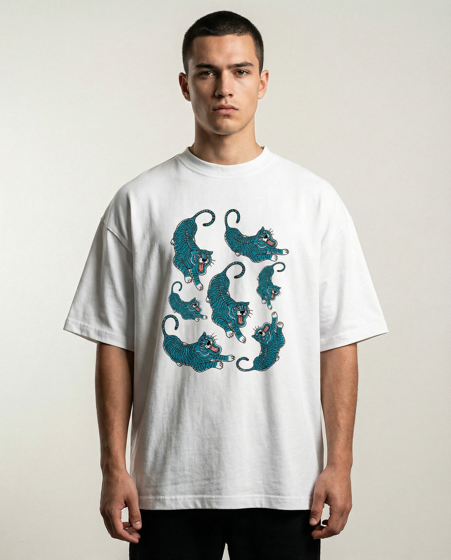 PREDATOR: WHITE OVERSIZED T-SHIRT FOR MEN