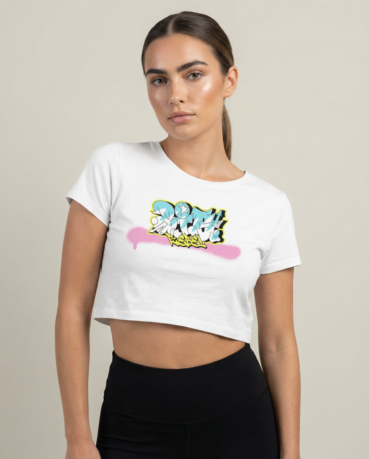 THE REBEL: WHITE CROP TOP