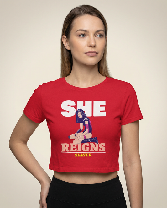 SHE REIGNS: RED CROP TOP
