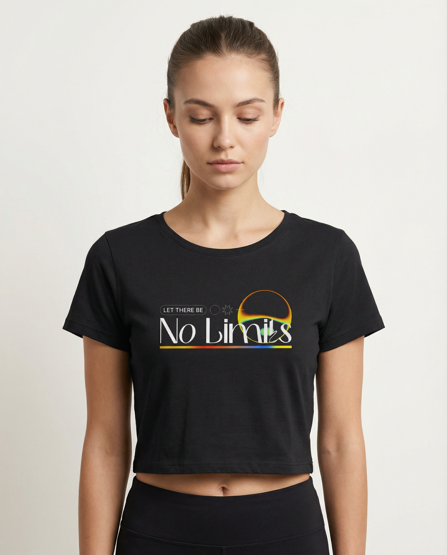 NO LIMITS: BLACK CROP TOP